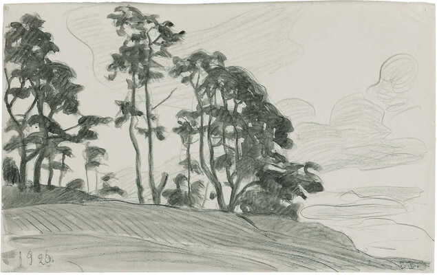 Ватагин Василий Алексеевич. Пейзаж с соснами